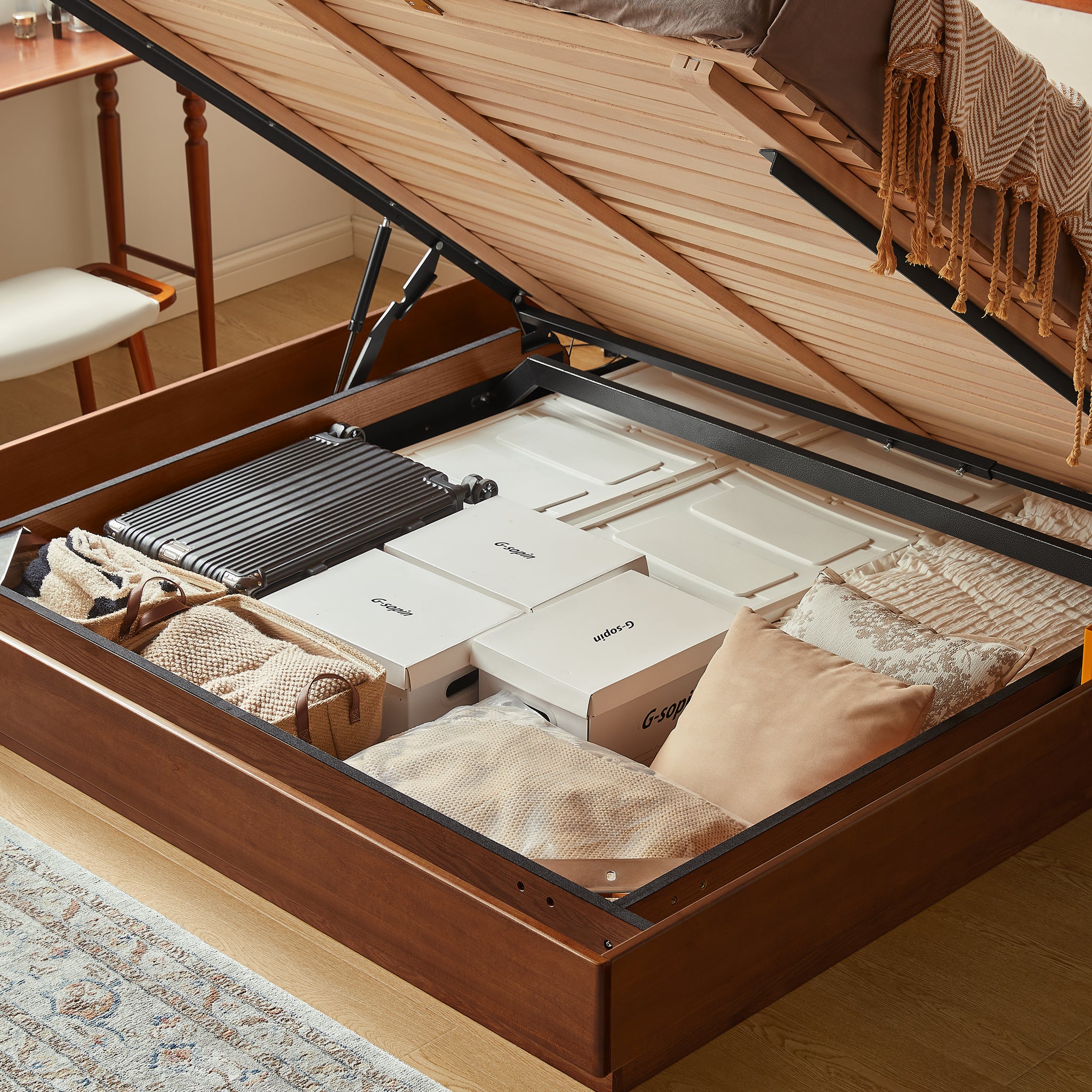 French Classic luxury bed with storage - SMART SPACES