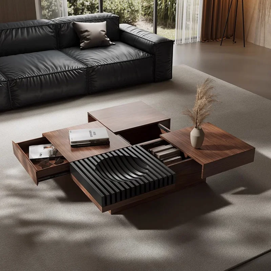 Japanese style modern coffee table with high storage capacity - SMART SPACES