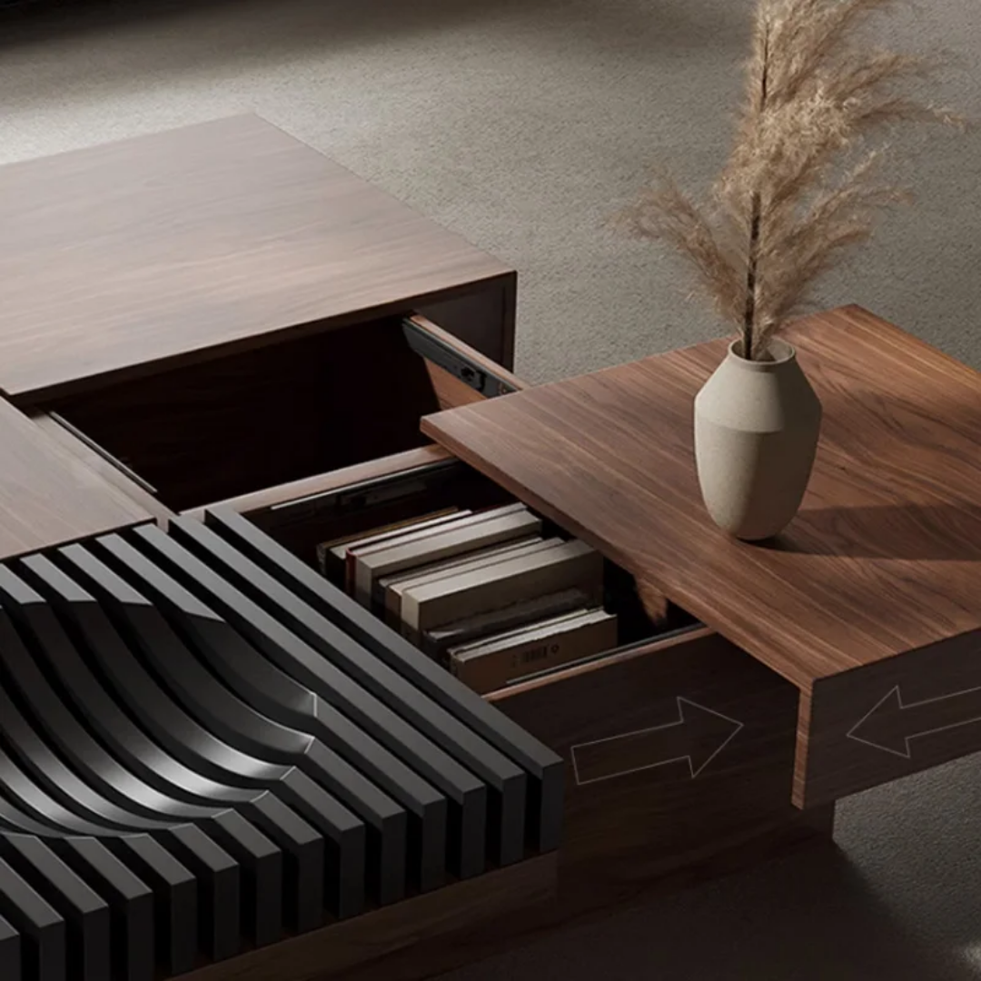 Japanese style modern coffee table with high storage capacity - SMART SPACES