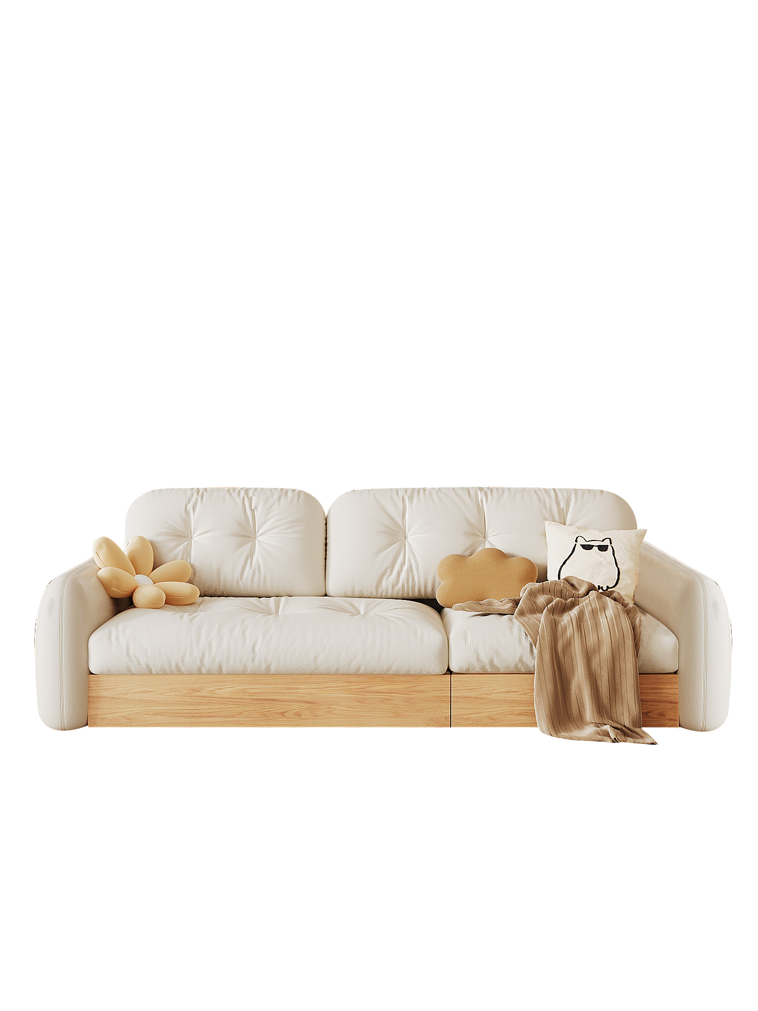 Asian fusion style Luxury sofa with storage - SMART SPACES