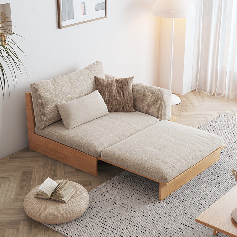 Scandinavian style extendable sofa with side table and storage compartment - SMART SPACES