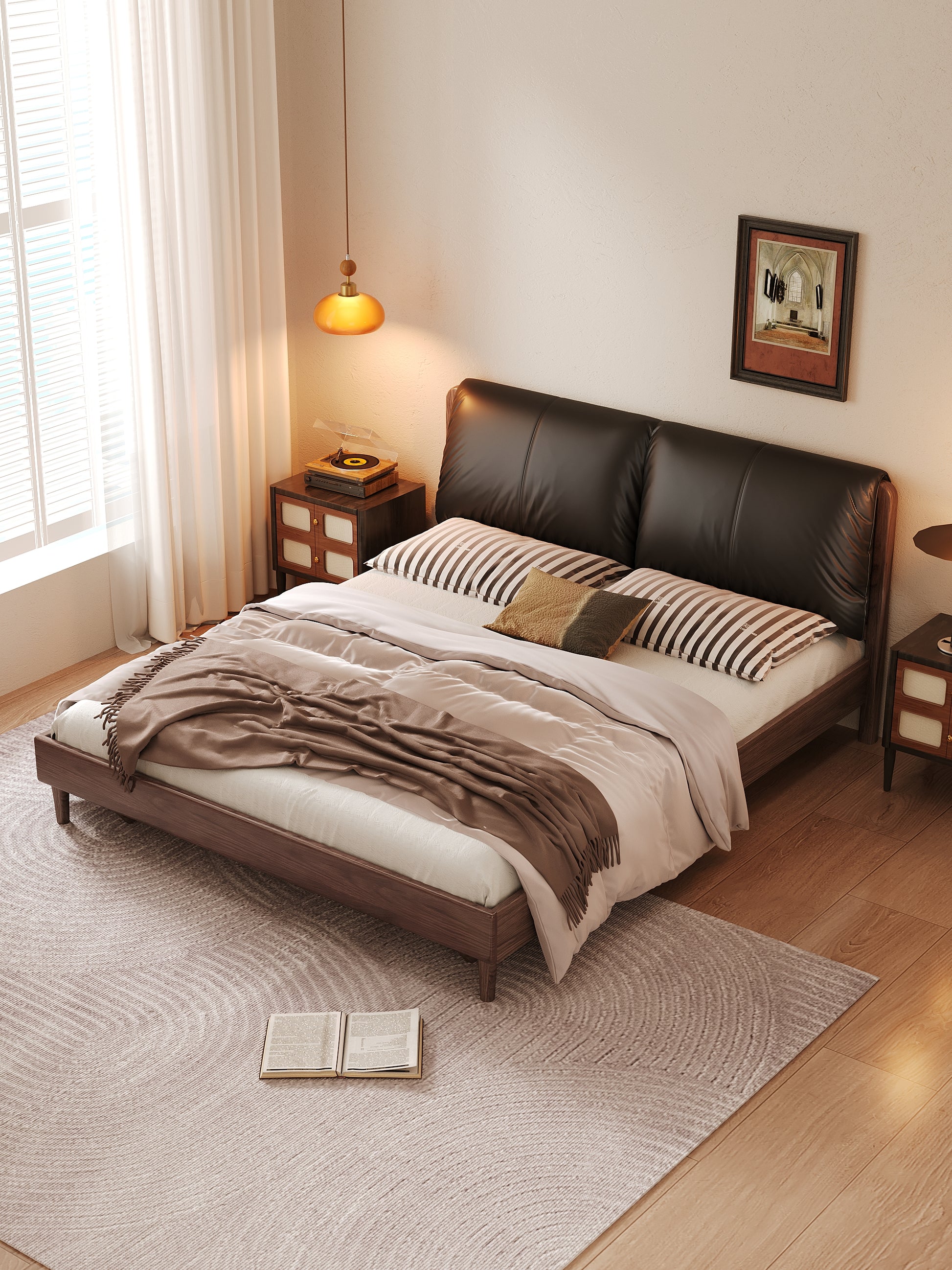 Nordic style luxury Bed with storage - SMART SPACES