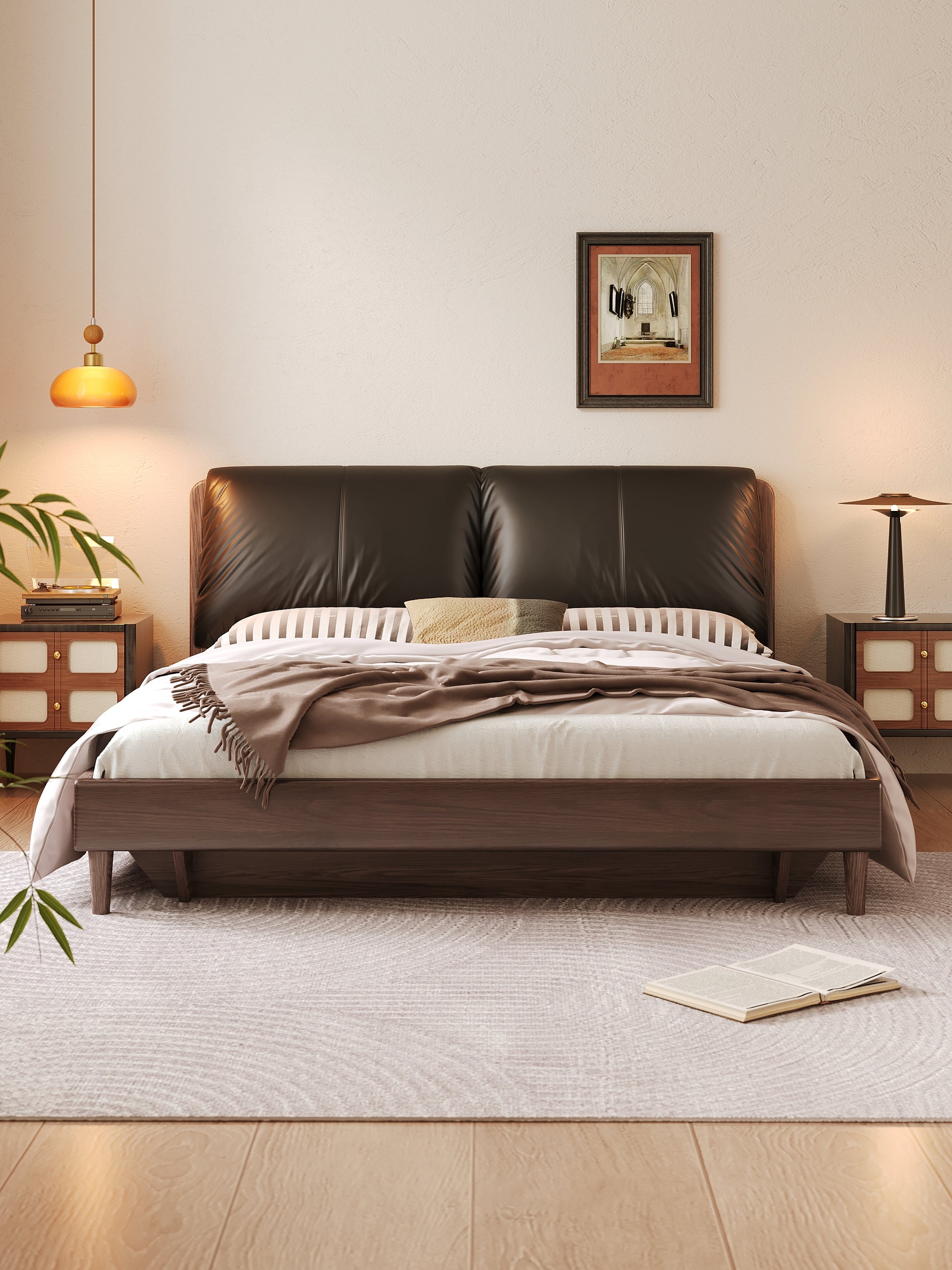 Nordic style luxury Bed with storage - SMART SPACES