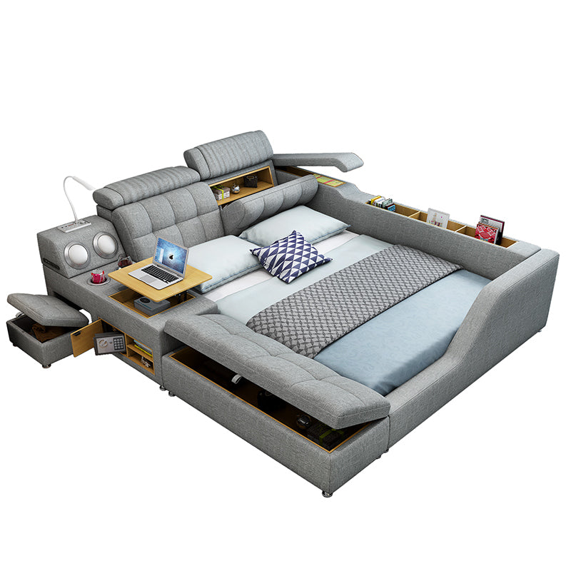 EVOTECH SMART BED WITH SPEAKERS AND OTTOMAN STORAGE - SMART SPACES