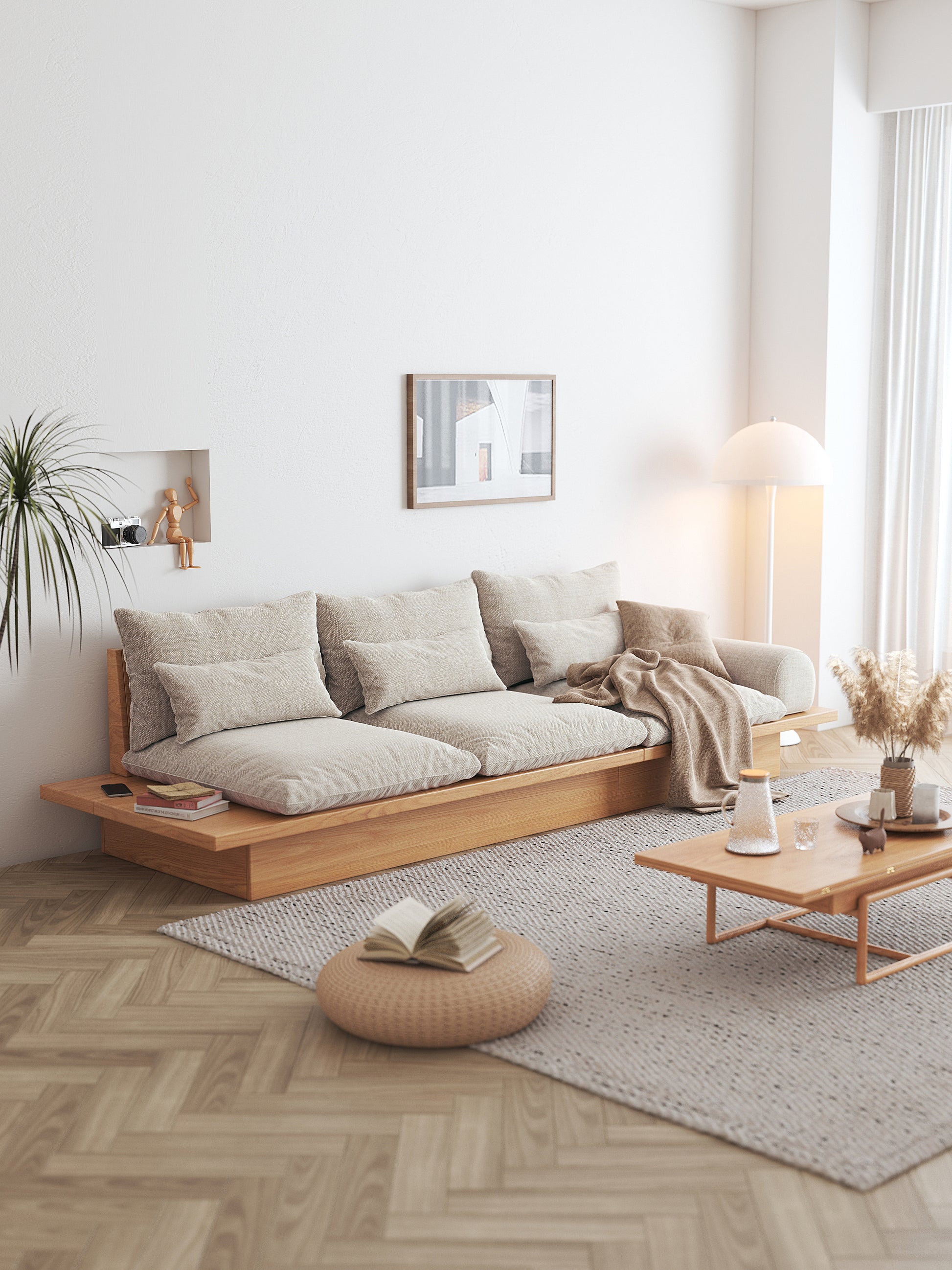 Japanese Style Luxury sofa with storage compartments - SMART SPACES