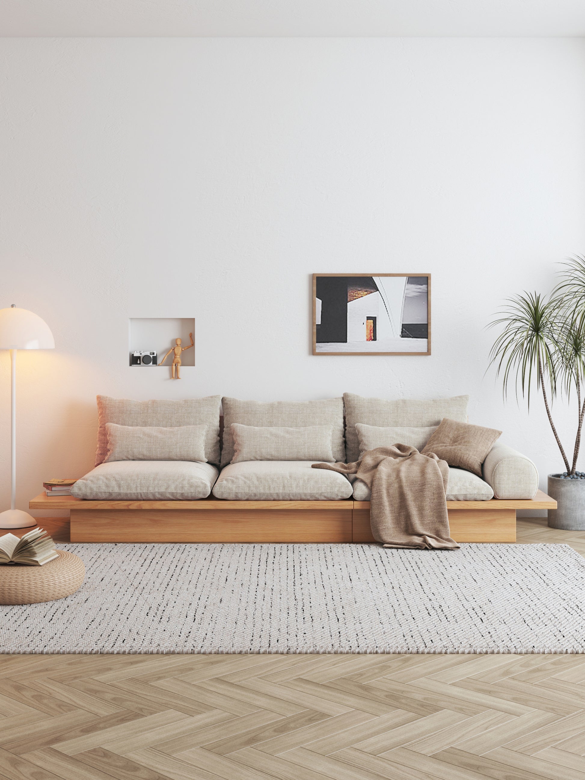 Japanese Style Luxury sofa with storage compartments - SMART SPACES