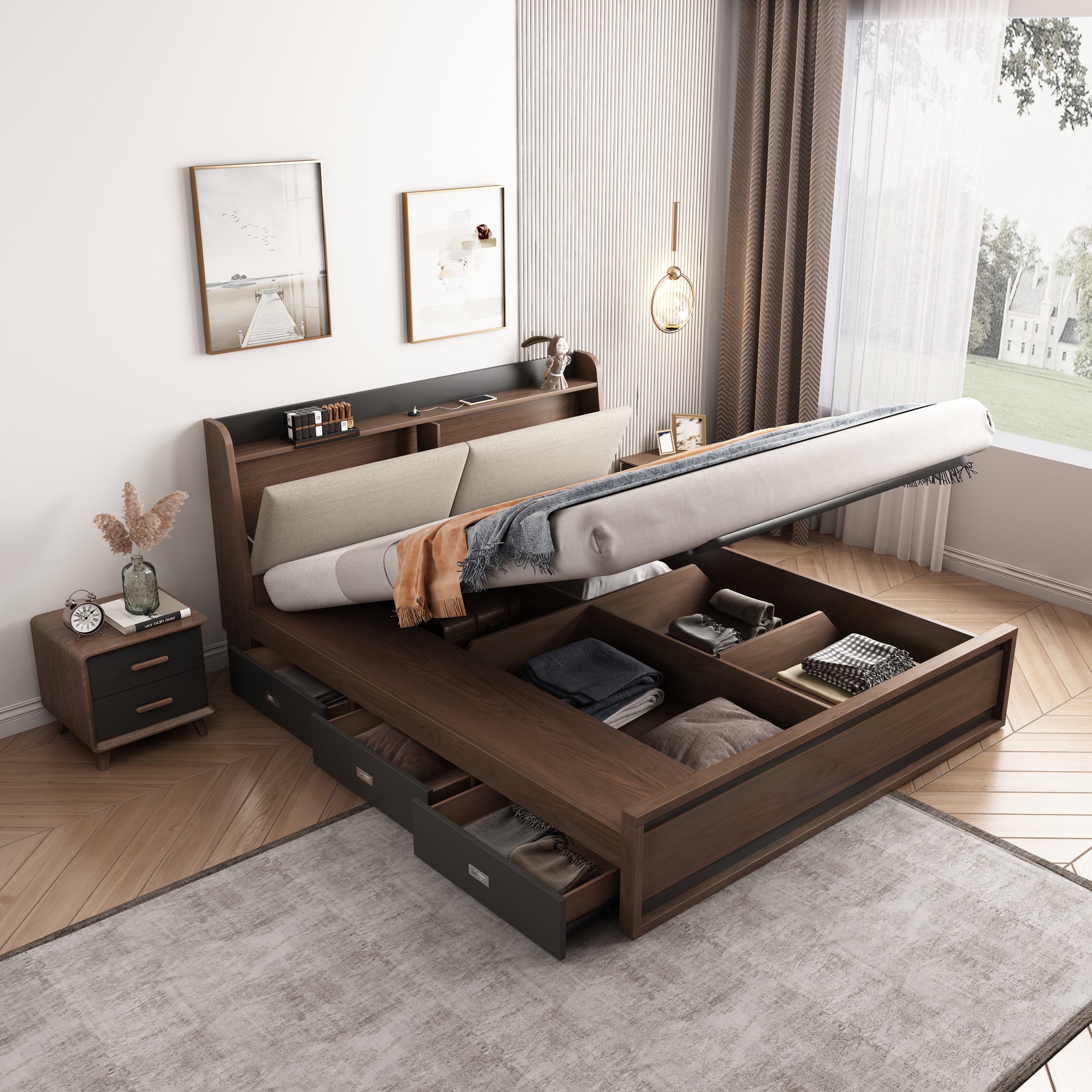 Japanese style Smart bed with storage - SMART SPACES