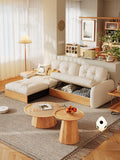 Japanese style L shape expandable sofa with storage - SMART SPACES