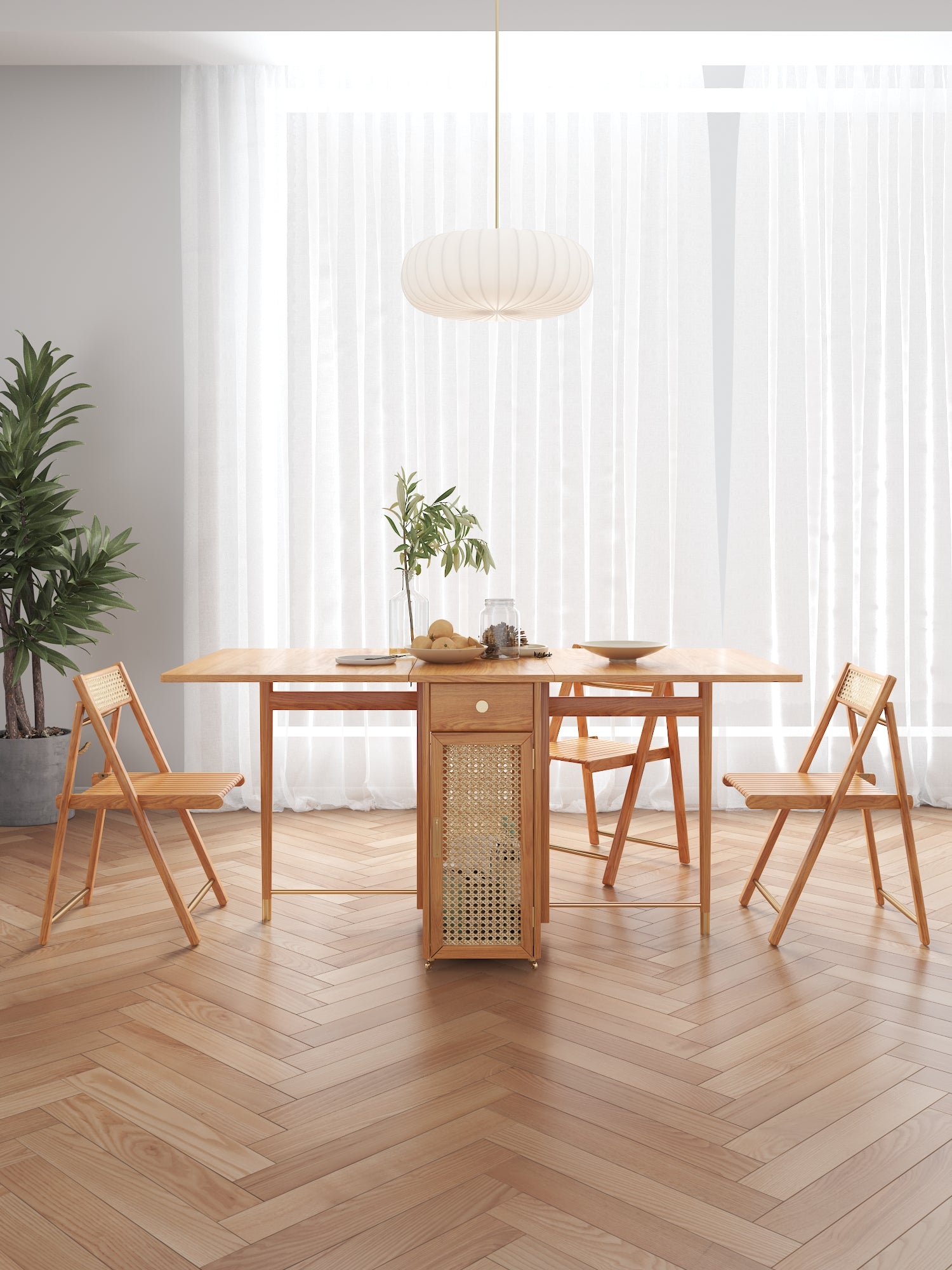 Nordic style extendable dining table - SMART SPACES
