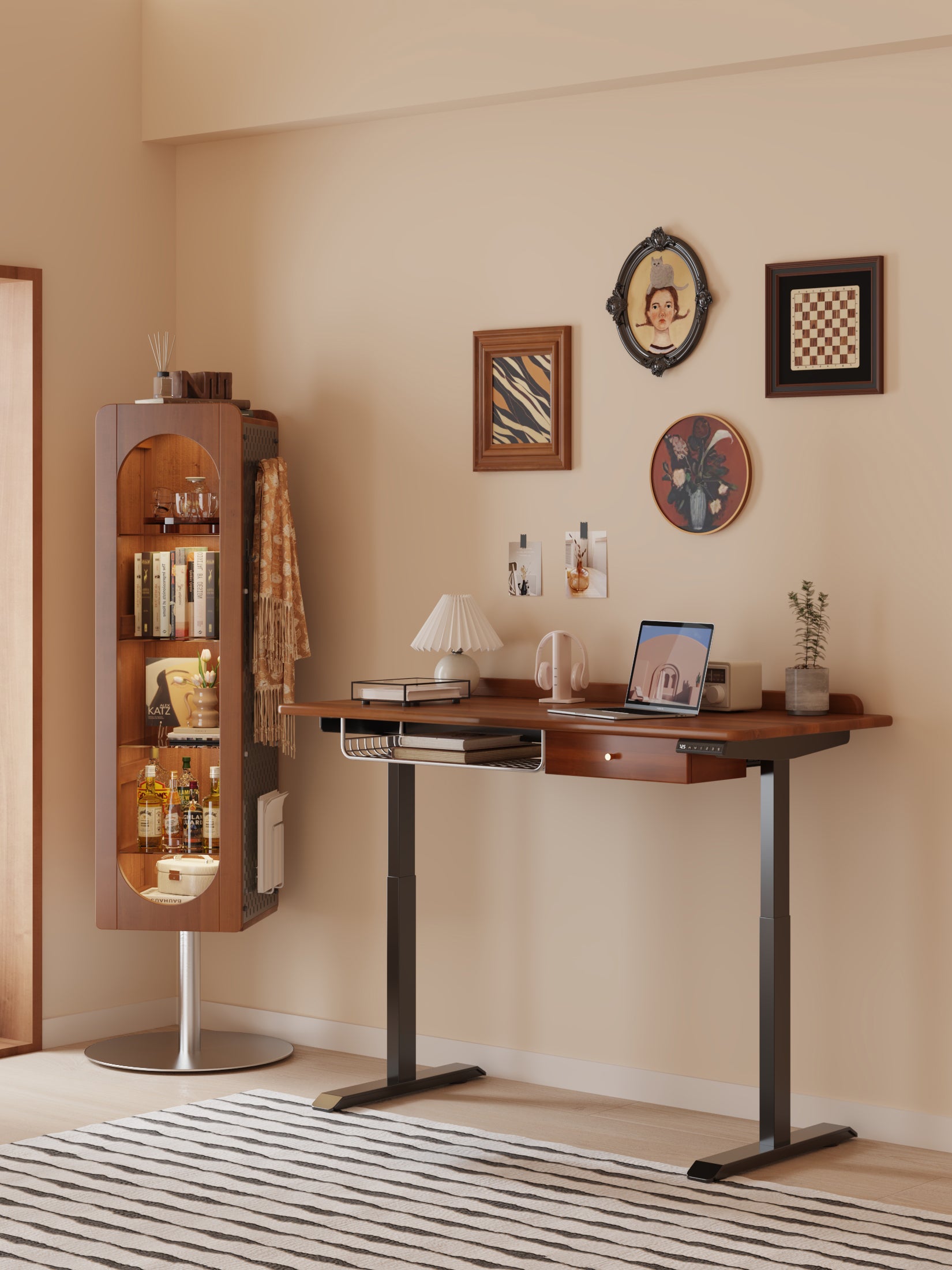 Adjustable electric office table steel frame - SMART SPACES