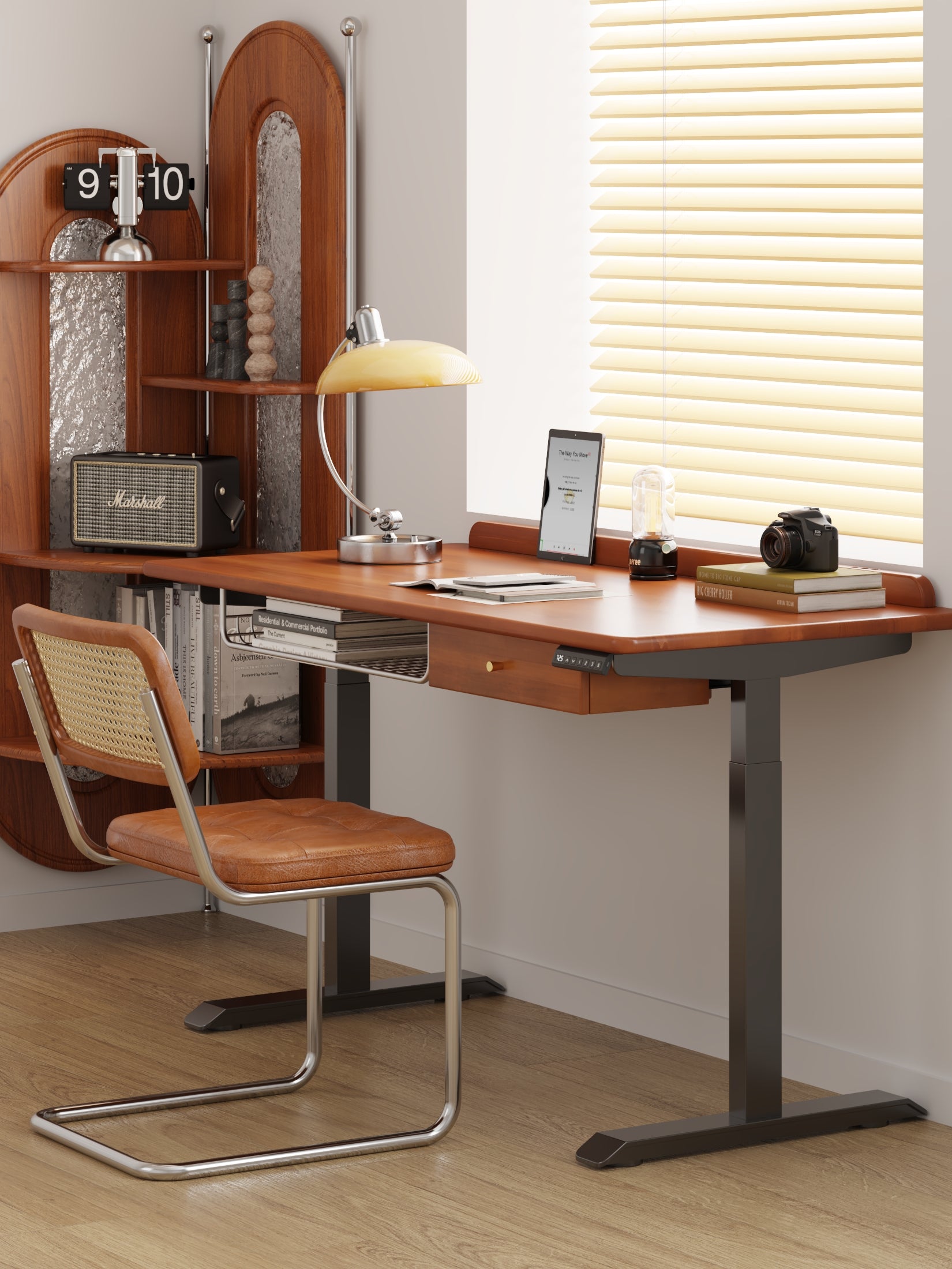 Adjustable electric office table steel frame - SMART SPACES