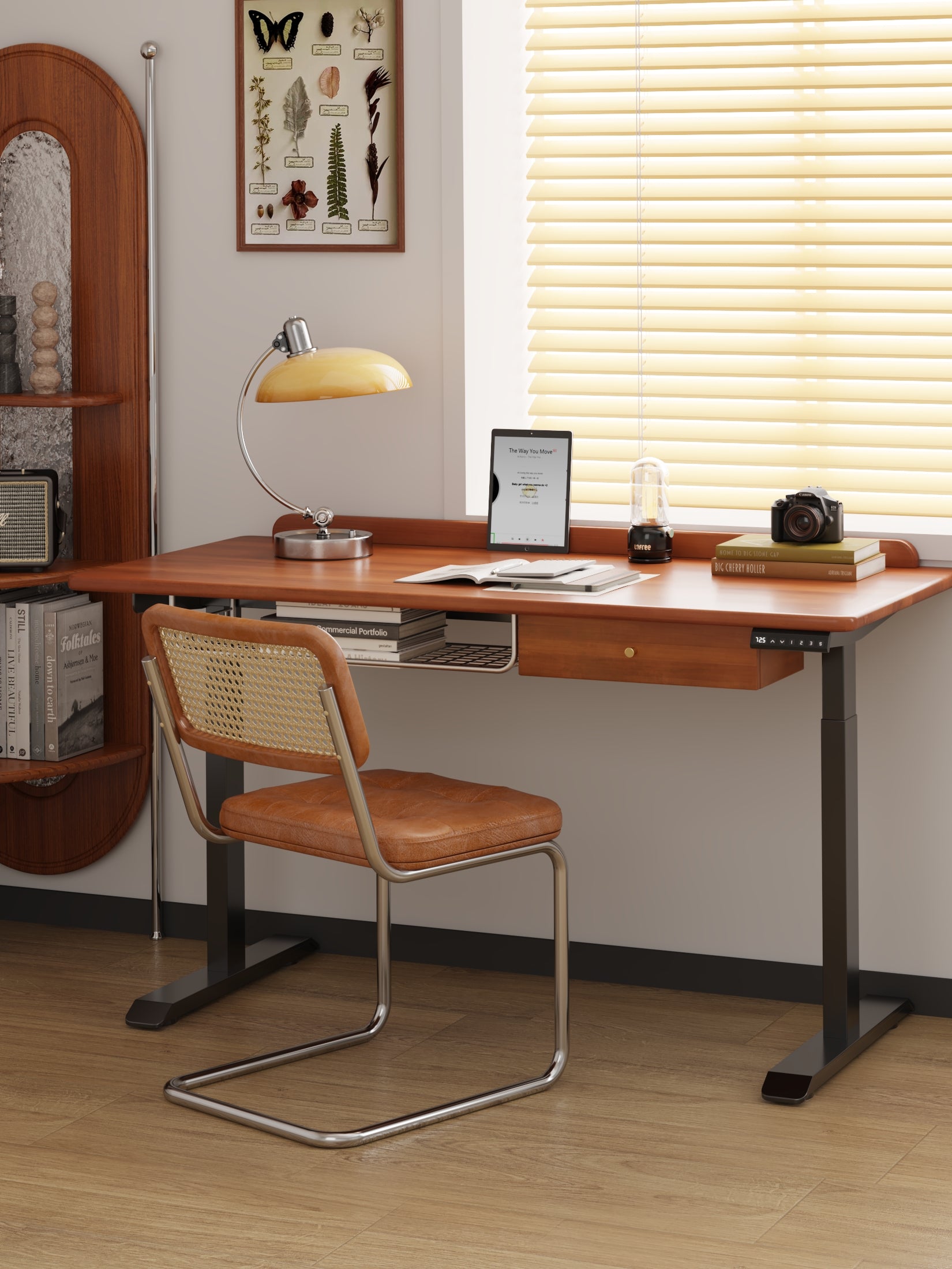 Adjustable electric office table steel frame - SMART SPACES