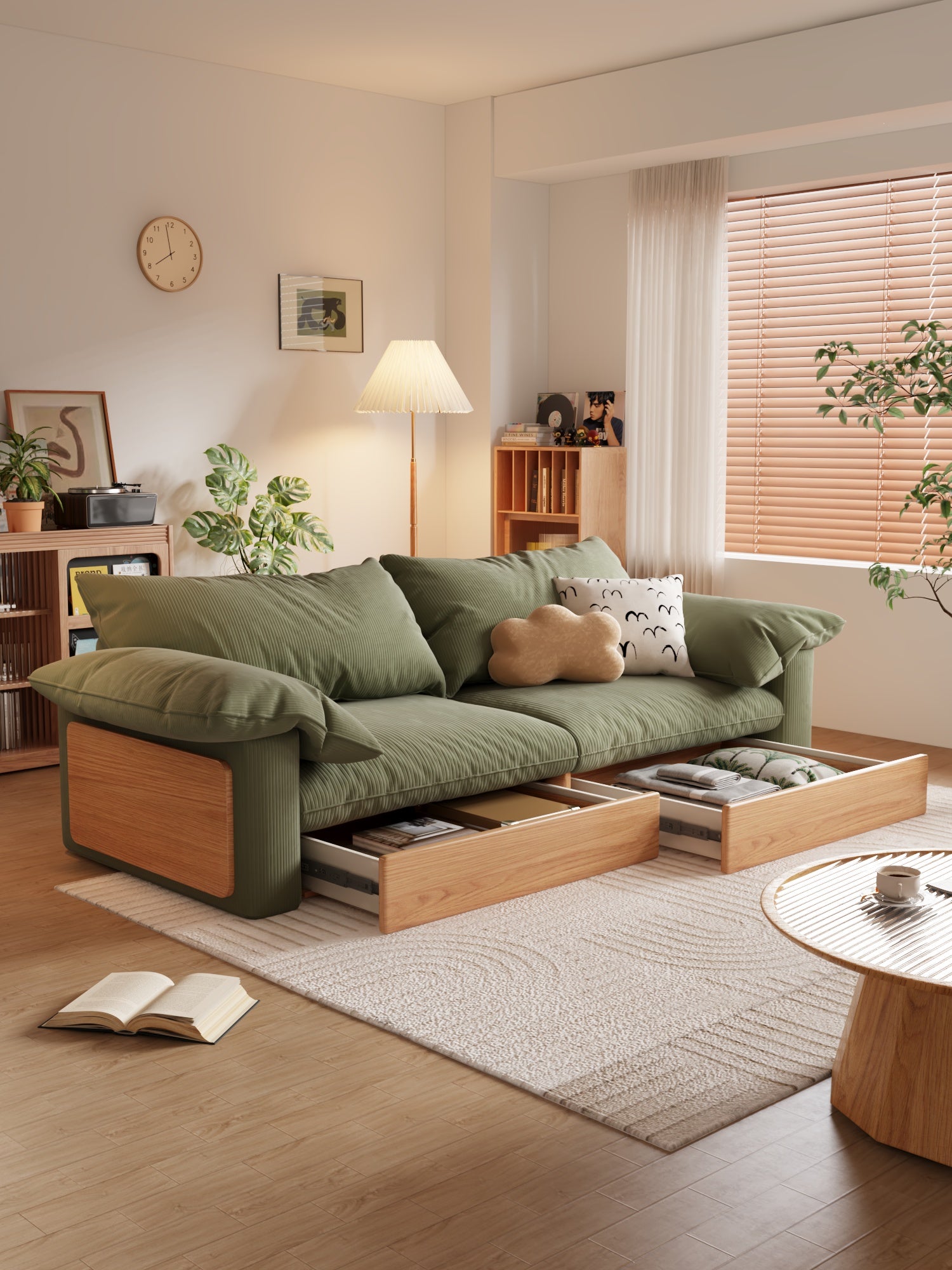 Nordic style Handmade luxury sofa with storage capacity - SMART SPACES