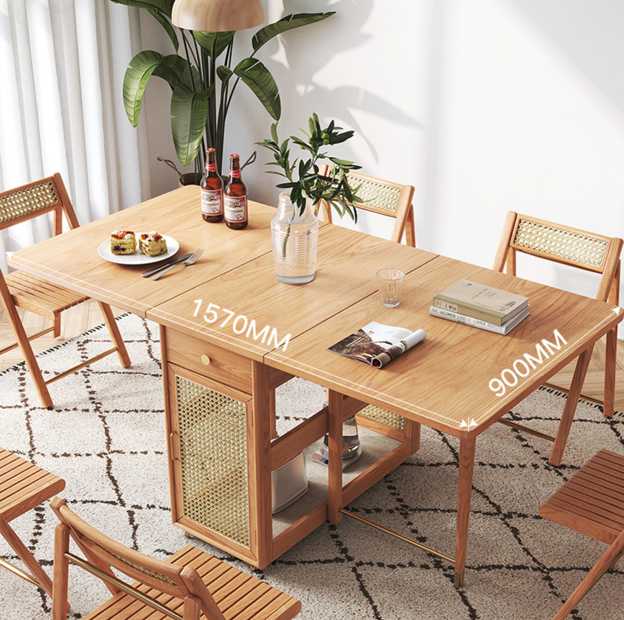 Nordic style extendable dining table - SMART SPACES
