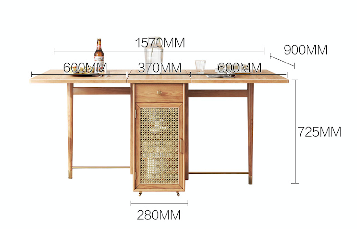 Nordic style extendable dining table - SMART SPACES